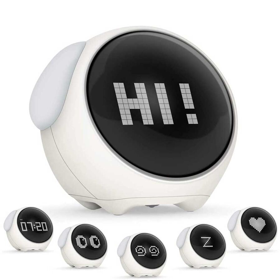 Emoji Adjustable Small Alarm Clock with Night Light