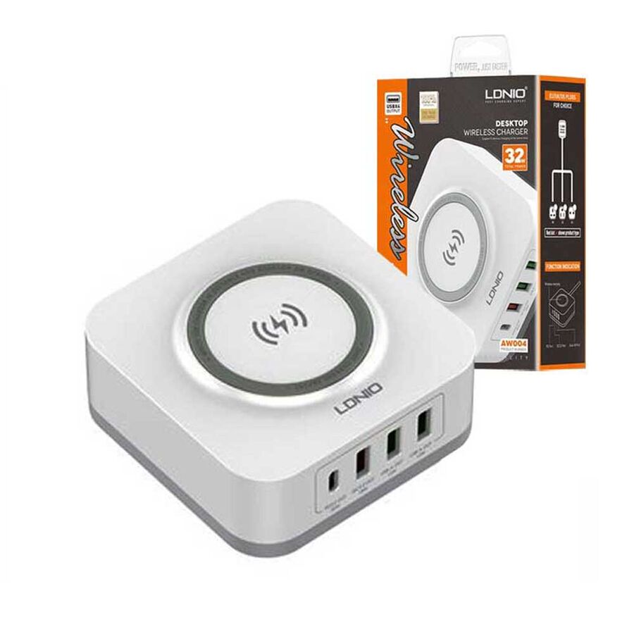 LDNIO AW004 5 in 1 Desktop Wireless Charging Station