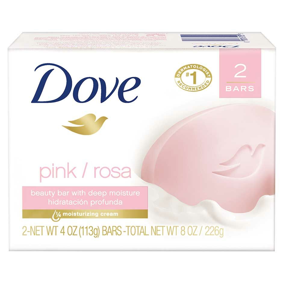 Dove Pink Rosa Soft Smooth Skin Soap Bar 100g (2Pcs) - Bath & Spa