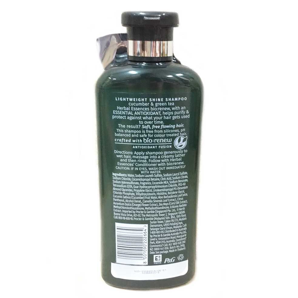 Herbal Essences Lightweight Shine Cucumber & Green Tea Shampoo 400ml